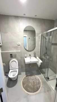 Moderne kupatilo sa tuš kabinom, umivaonikom i wc šoljom. - image 10