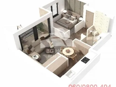 Sale, one bedroom apartment, 47m², Banovo Brdo, Beograd