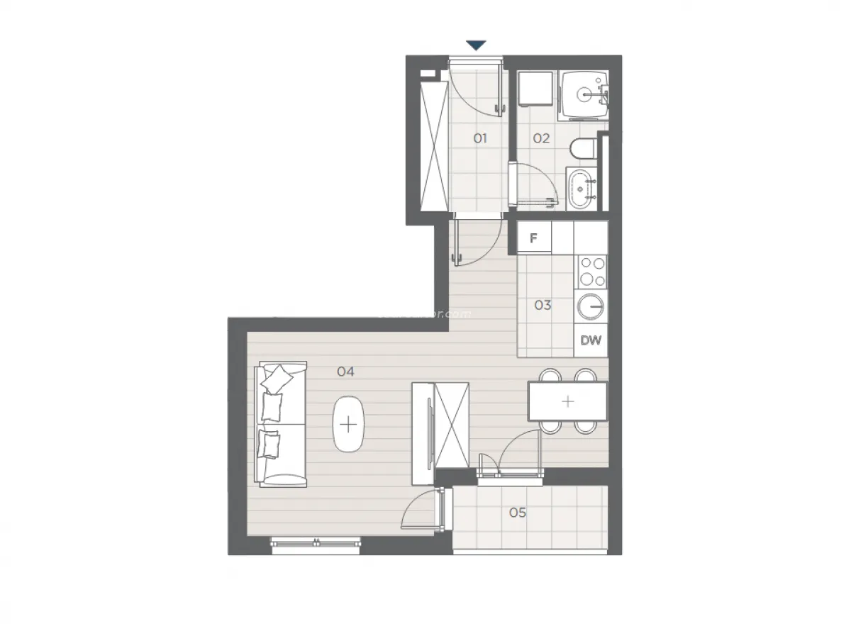 Prodaja, jednosoban stan, 52m², Radanovići, Kotor