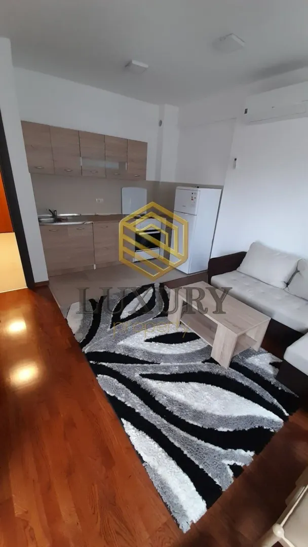 Living room with kitchen and dining area.
