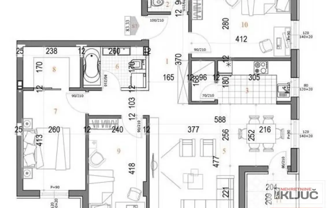 Sale, four bedroom apartment, 84m², Bulevar patrijarha Pavla, Novi Sad Sve Podlokacije