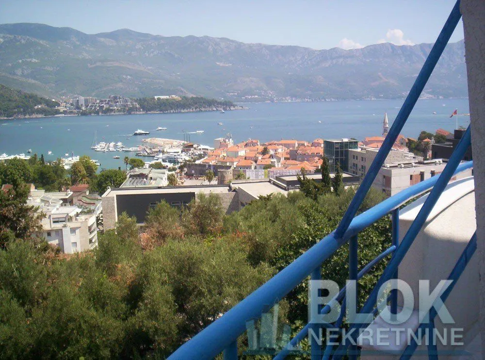 Pogled na grad, marinu i more sa terase.