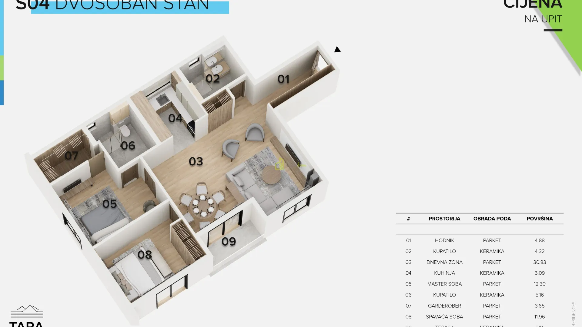 Sale, two bedroom apartment, 82m², Kolašin, Crna Gora