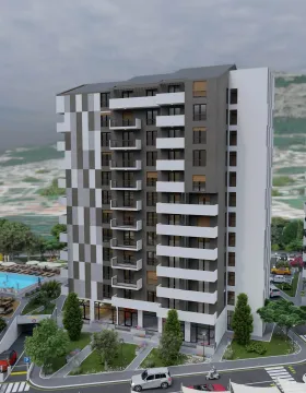 Trodimenzionalna vizuelizacija moderne višespratnice sa balkonima. - image 12