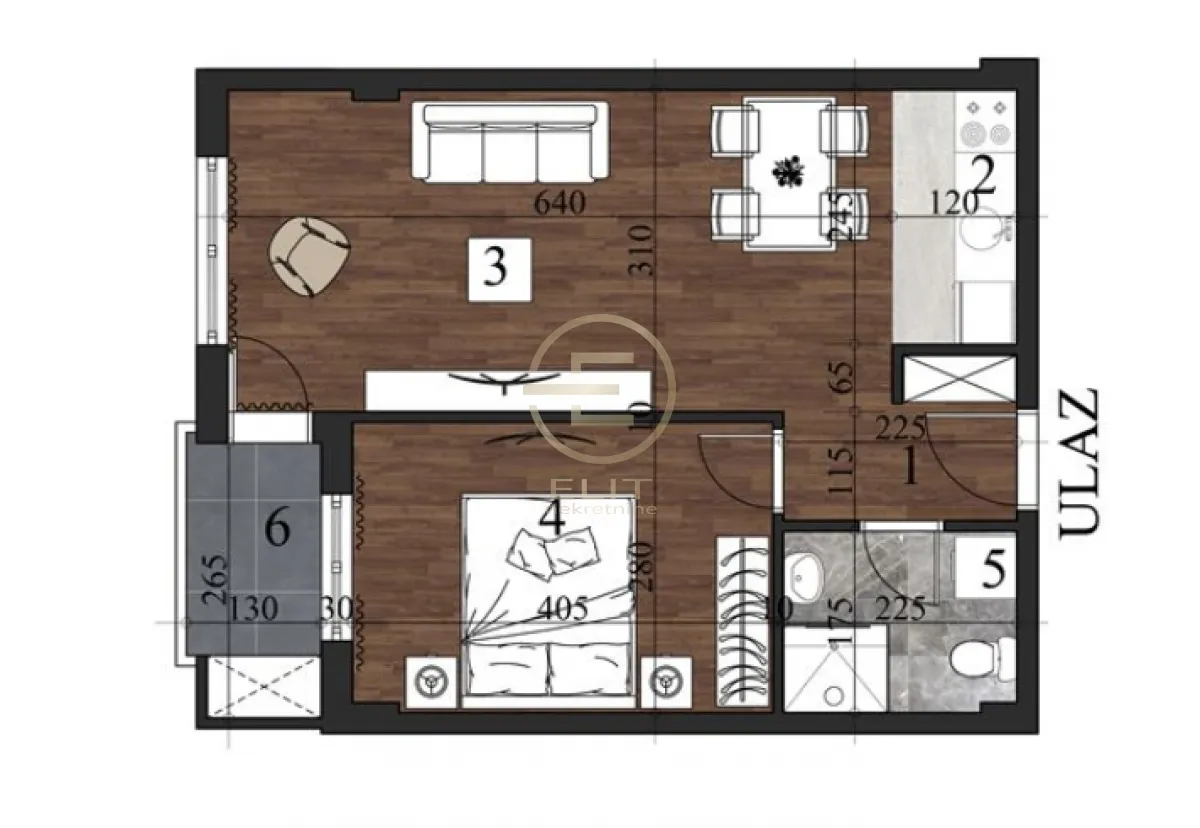 Sale, two bedroom apartment, 43m², Grbavica, Novi Sad Sve Podlokacije