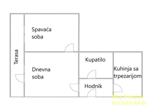 Sale, two bedroom apartment, 50m², Zemun Centar, Zemun Sve Podlokacije - image 10
