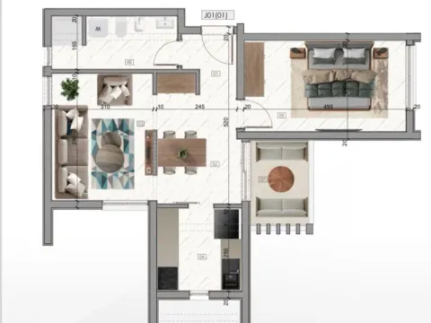 Prodaja, jednosoban stan, 54m², Bar, Crna Gora - image 4