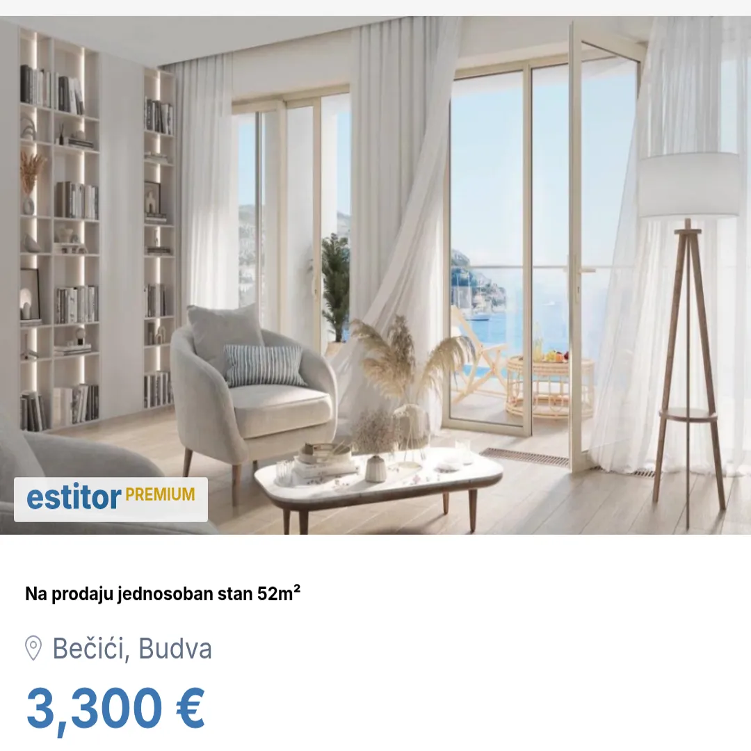 Prodaja, jednosoban stan, 52m², Bečići, Budva