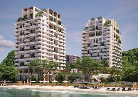 Pogled na spoljašnjost stambenog kompleksa sa plaže. - image 27
