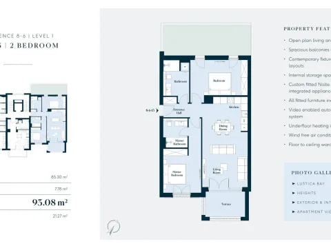 Sale, two bedroom apartment, 93m², Luštica Bay, Tivat - image 2