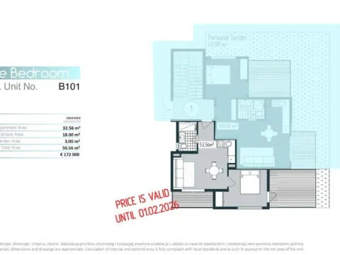 Sale, one bedroom apartment, 42m², Donja Lastva, Tivat - image 7