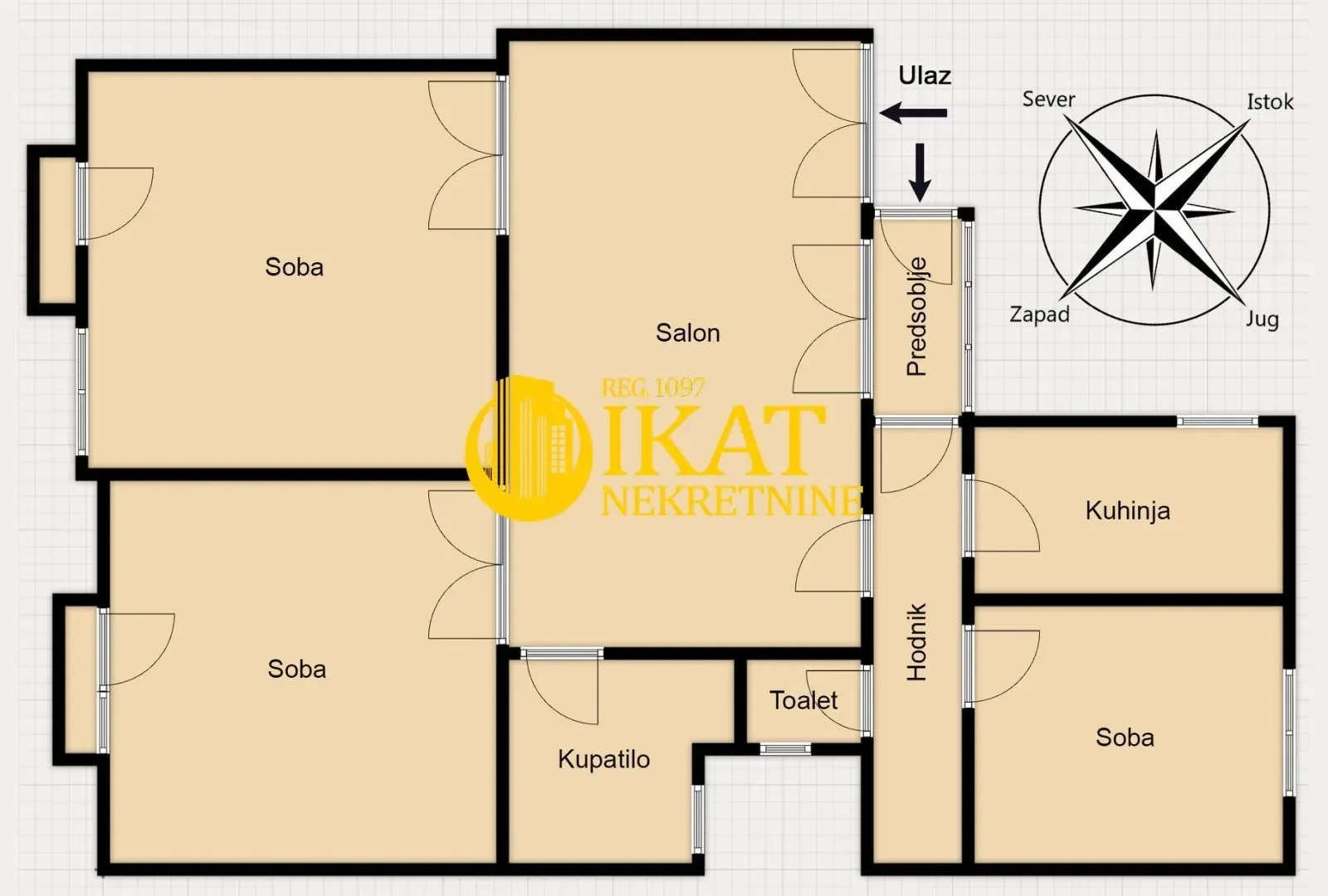 Sale, four bedroom apartment, 107m², Cvetni Trg, Vračar Sve Podlokacije