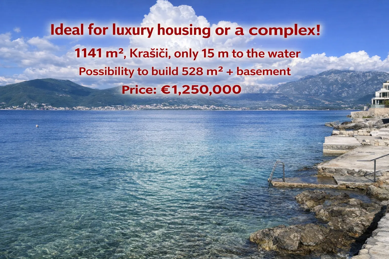 Prodaja, plac, 1127m², Krašići, Tivat