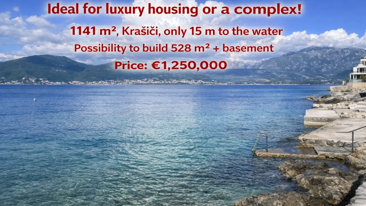 Prodaja, plac, 1127m², Krašići, Tivat