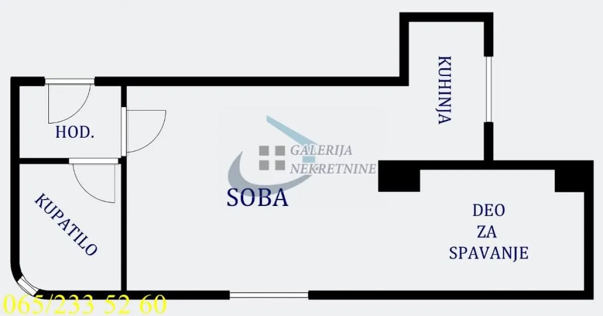 Sale, studio apartment, 24m², Stari Grad, Beograd