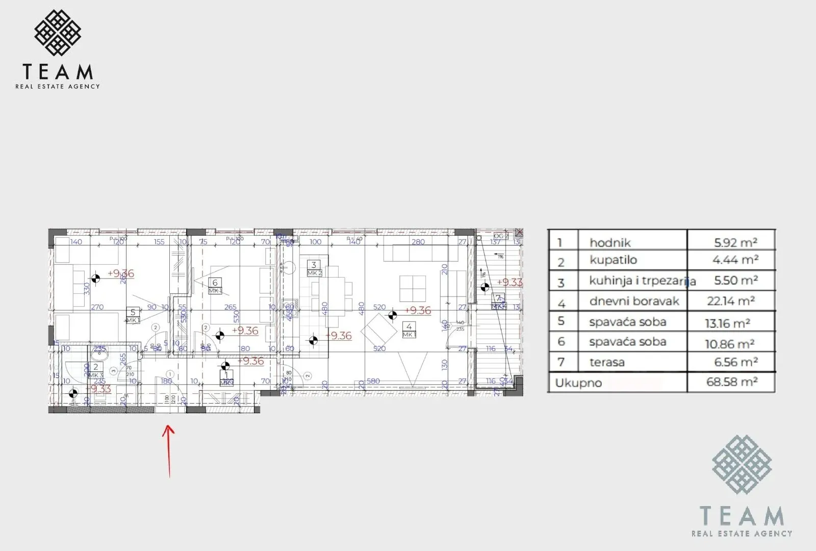 Prodaja, dvosoban stan, 69m², Donja Lastva, Tivat