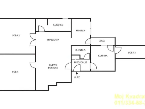Prodaja, četvorosoban stan, 100m², Savski Venac, Beograd