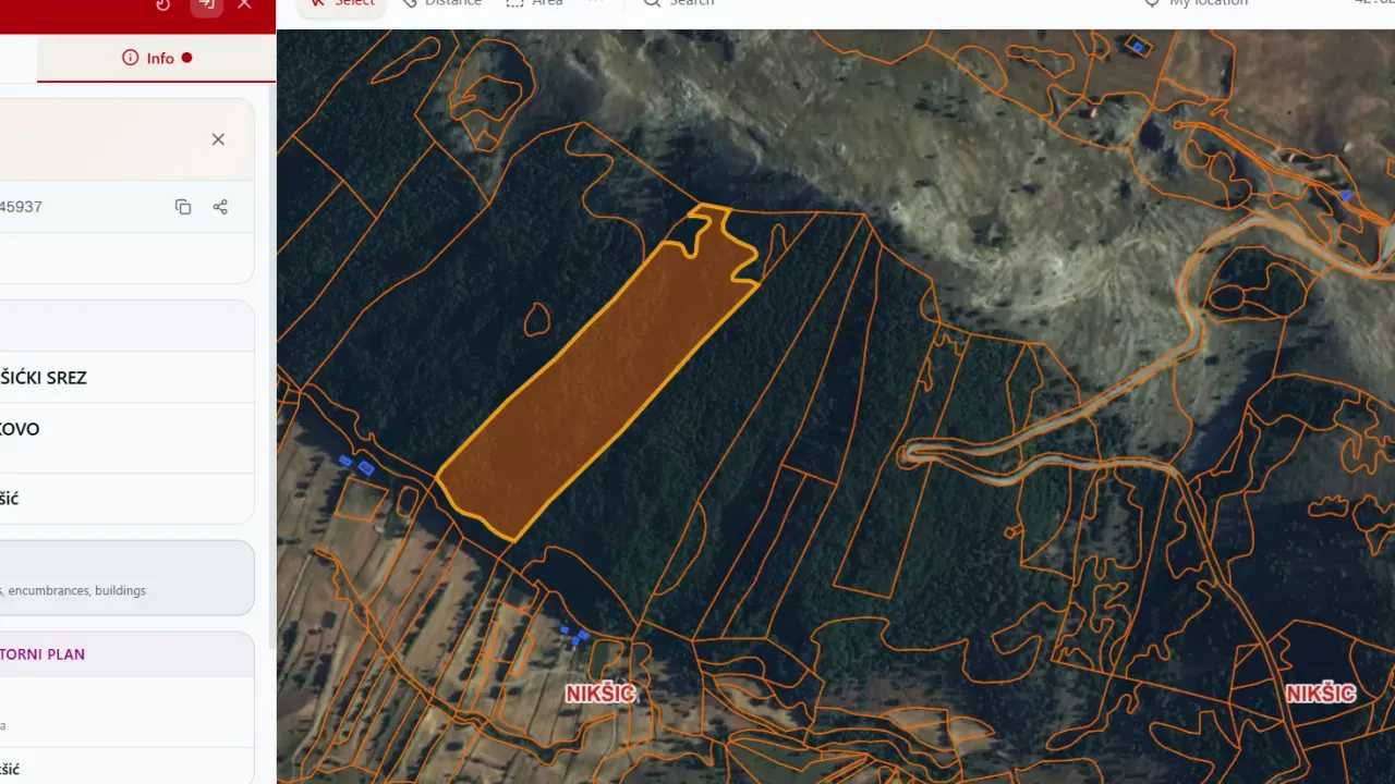 Sale, land lot, 56184m², Lukovo, Nikšić