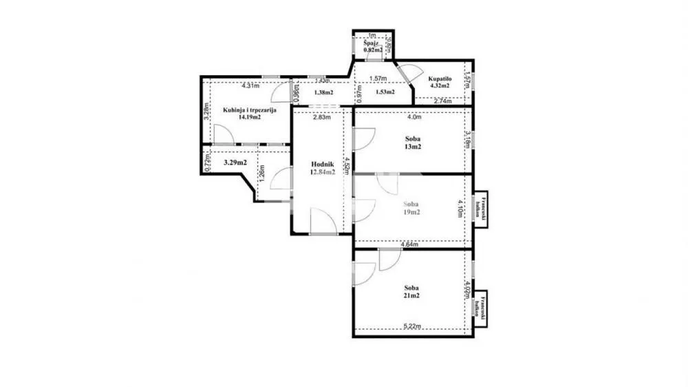 Prodaja, trosoban stan, 90m², Stari Grad, Beograd