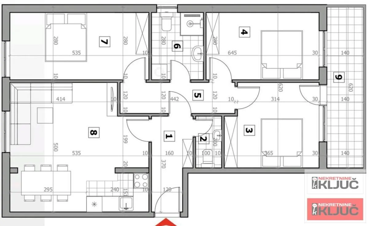 Prodaja, četvorosoban stan, 88m², Sremska Kamenica, Petrovaradin