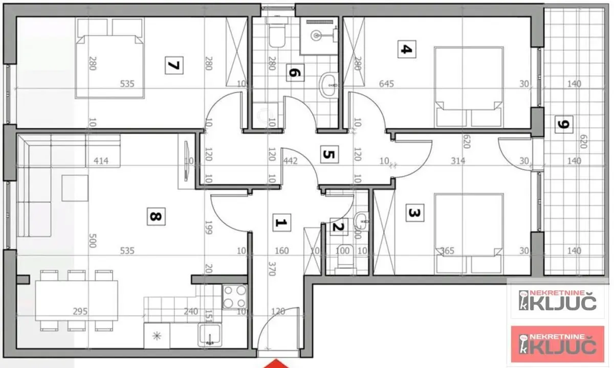 Prodaja, četvorosoban stan, 88m², Sremska Kamenica, Petrovaradin