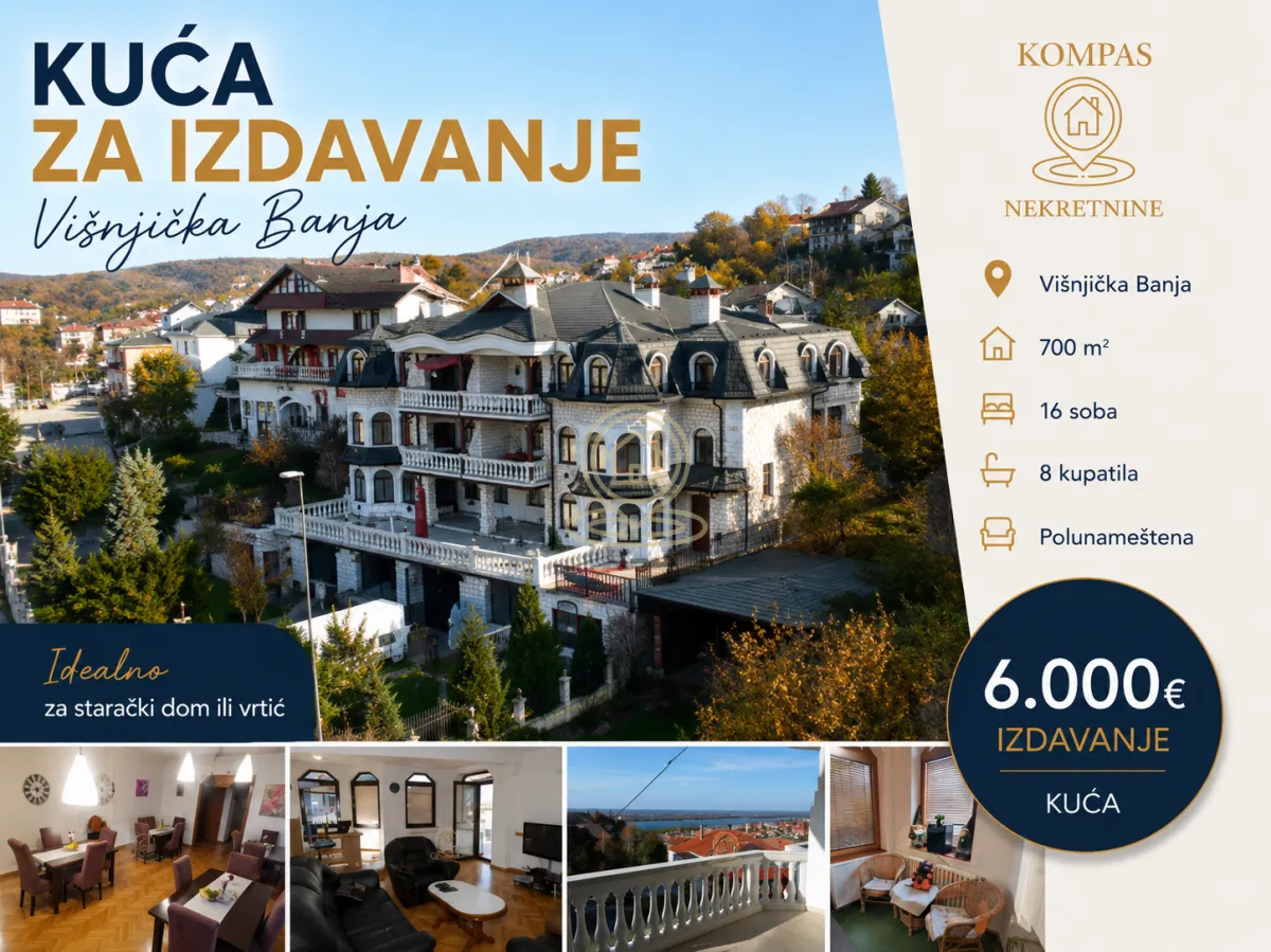 Rent, house, 700m², Višnjička Banja, Palilula Sve Podlokacije