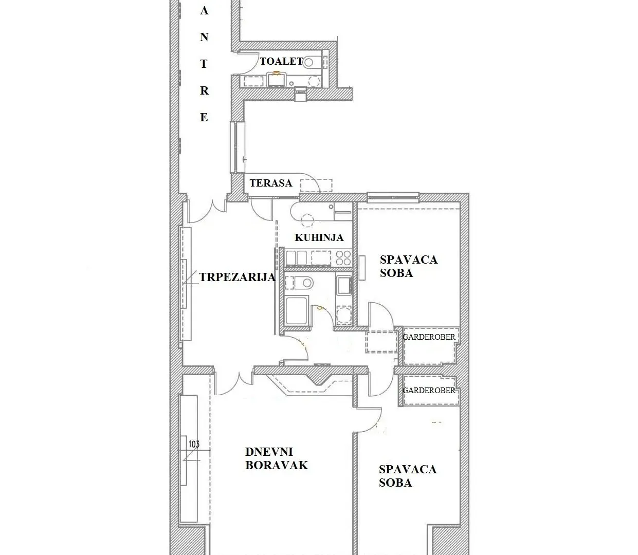 Rent, three bedroom apartment, 120m², Stari grad, Novi Sad