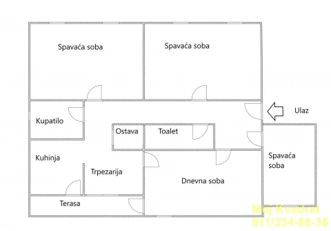Osma crteža stana sa rasporedom prostorija. - image 17