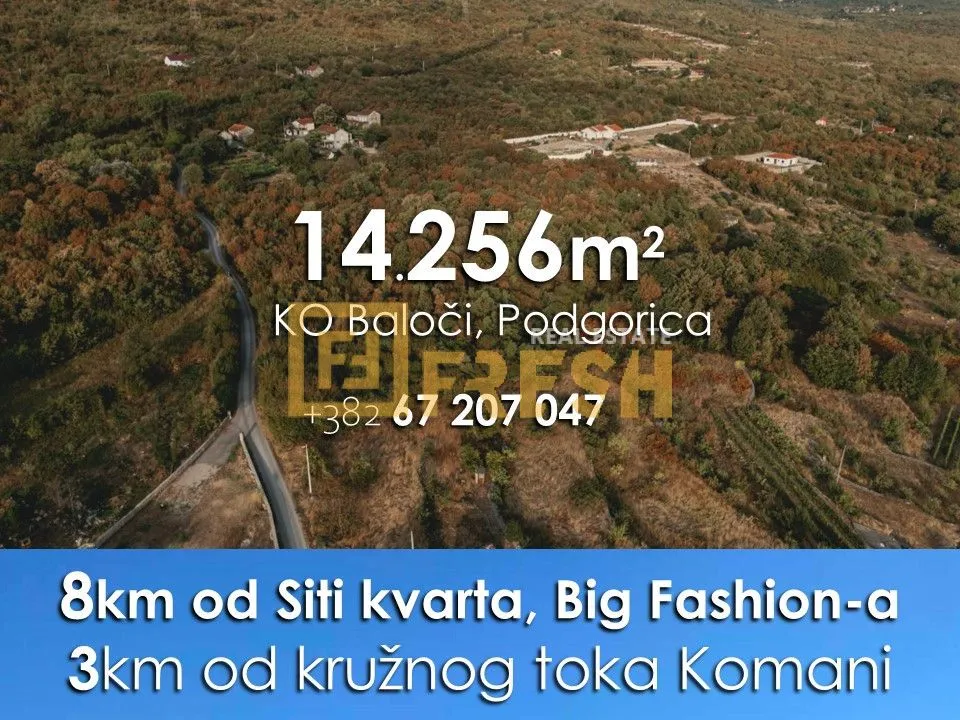 Prodaja, plac, 14256m², Ostalo, Podgorica