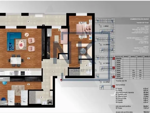 Prodaja, trosoban stan, 106m², Stari Aerodrom, Podgorica - image 16