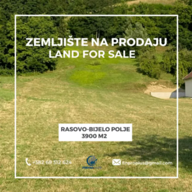 Prodaja, plac, 3900m², Rasovo, Bijelo Polje
