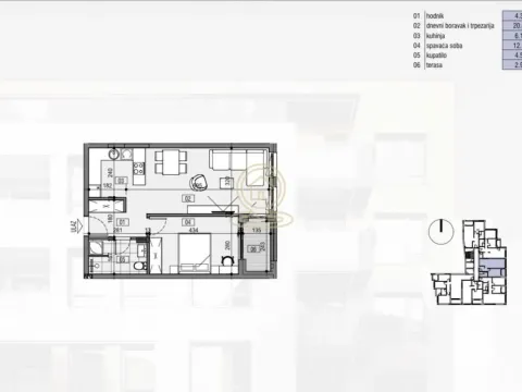 Sale, two bedroom apartment, 51m², Palilula, Niš - image 4