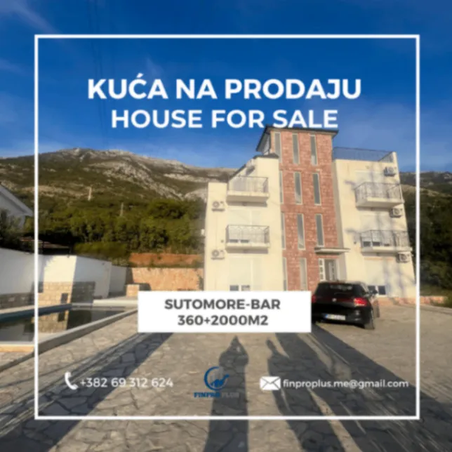 Prodaja, kuća, 360m², Sutomore, Bar