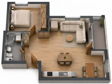 Prodaja, dvosoban stan, 49m², Zemun Gornji Grad, Zemun Sve Podlokacije - image 1