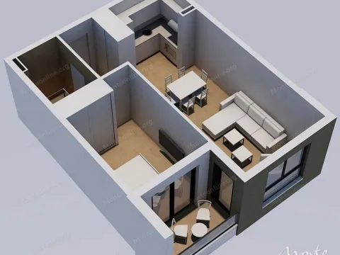 Prodaja, jednosoban stan, 47m², Kavač, Kotor - image 13