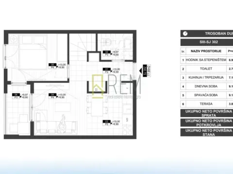 Sale, three bedroom apartment, 78m², Zabjelo, Podgorica - image 7