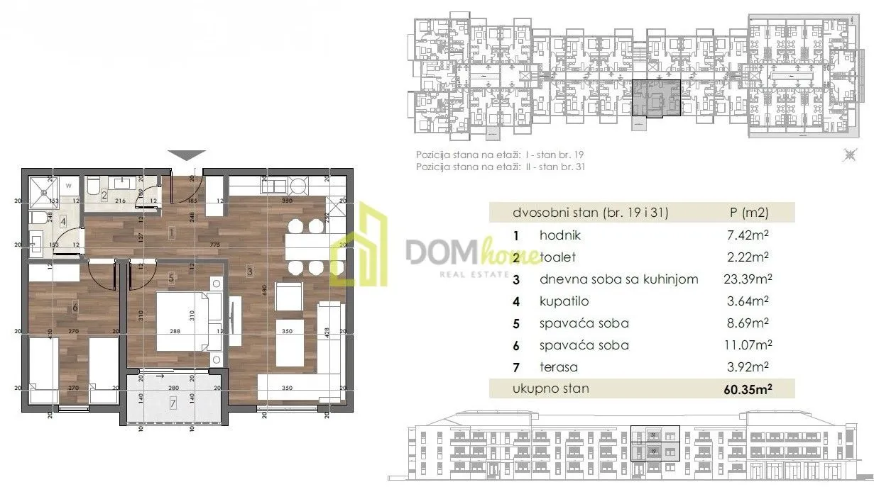Prodaja, dvosoban stan, 60m², Donja Gorica, Podgorica