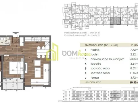 Prodaja, dvosoban stan, 60m², Donja Gorica, Podgorica - image 2
