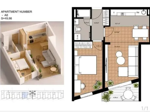 Prodaja, jednosoban stan, 41m², Bečići, Budva - image 3