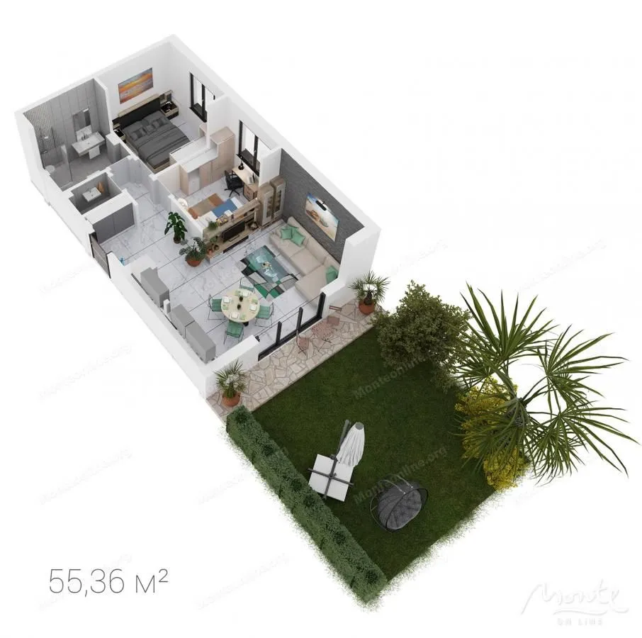 Prodaja, jednosoban stan, 46m², Dobrota, Kotor