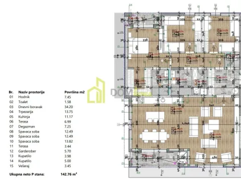 Izdavanje, trosoban stan, 143m², Centar, Podgorica - image 16