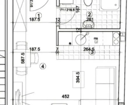 Sale, studio apartment, 25m², Socijalno, Novi Sad Sve Podlokacije