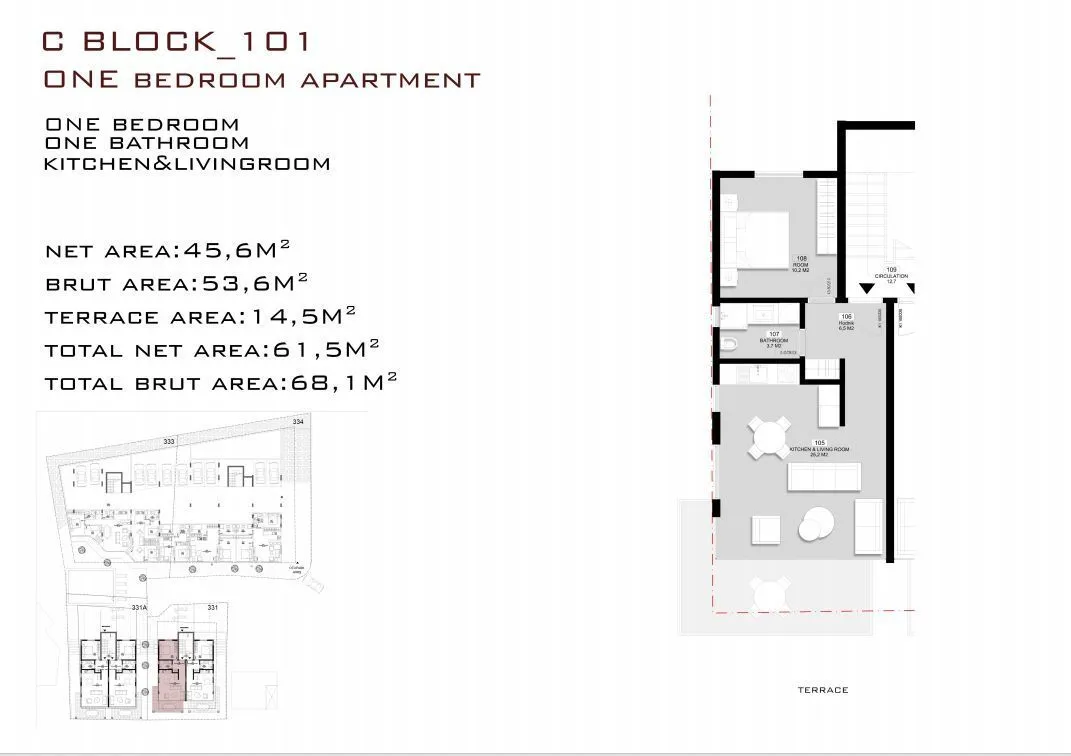 Prodaja, jednosoban stan, 57m², Tivat, Crna Gora