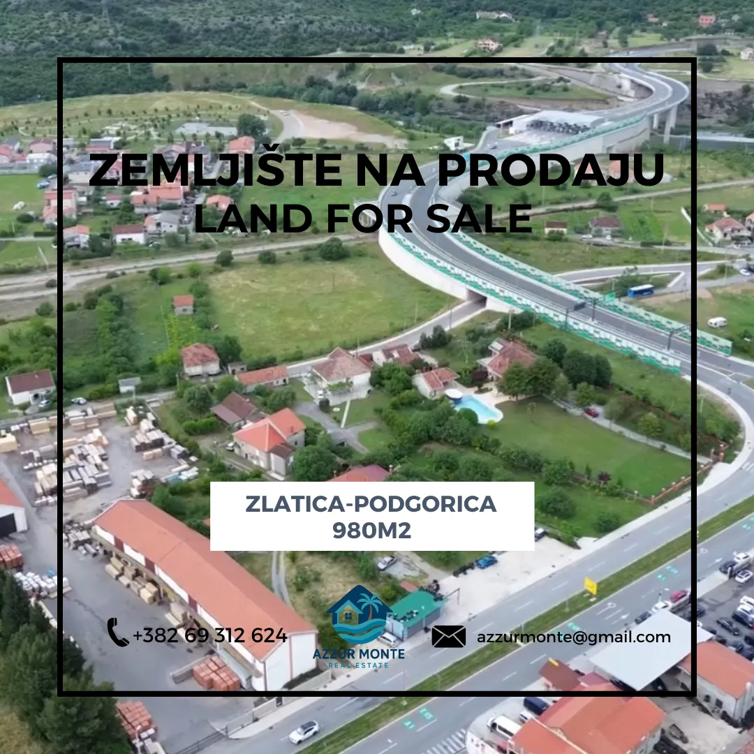 Sale, land lot, 980m², Zlatica, Podgorica