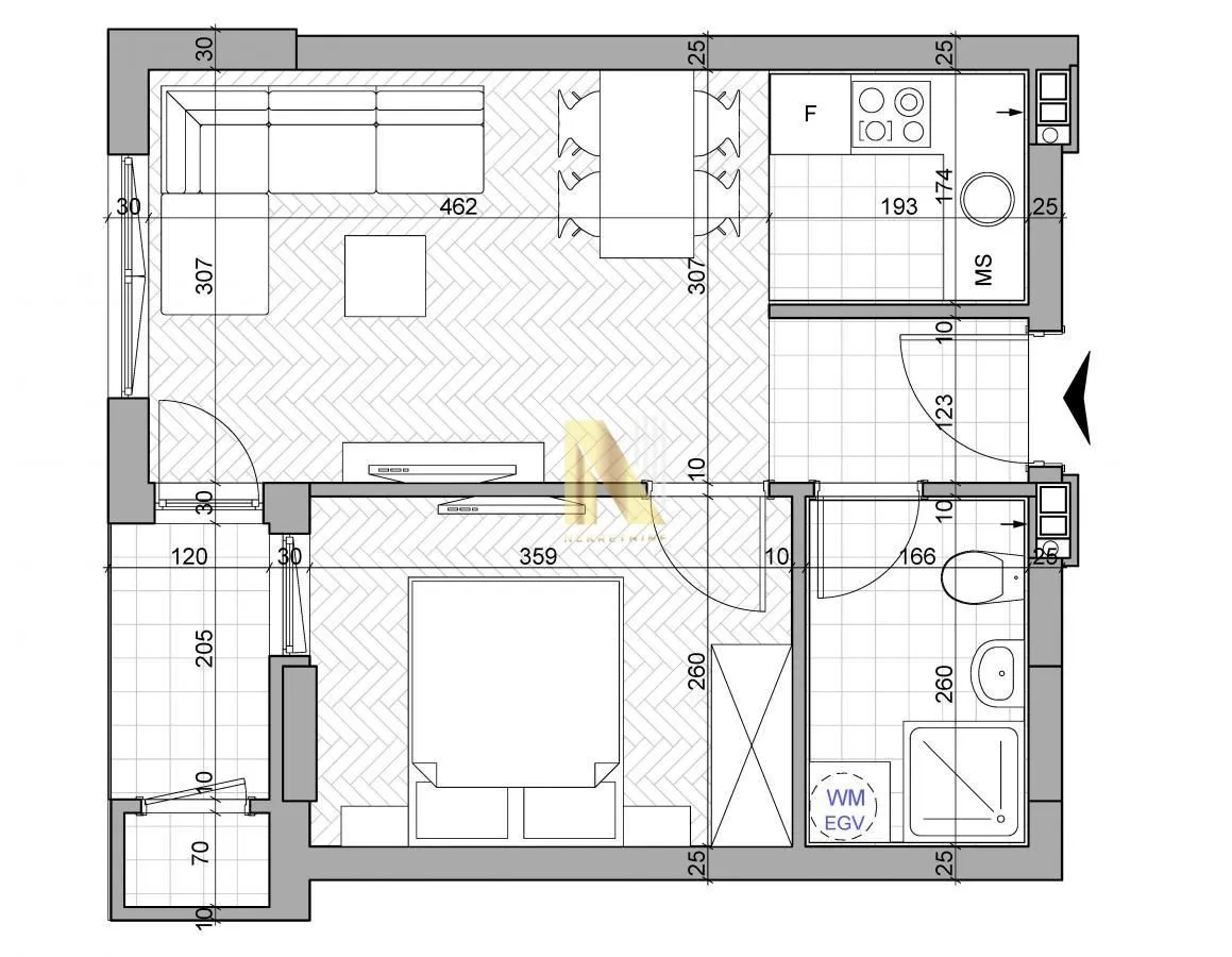 Izdavanje, jednosoban stan, 36m², Podbara, Novi Sad Sve Podlokacije