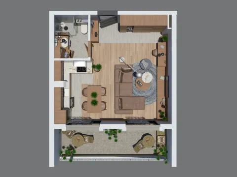 Sale, studio apartment, 44m², Zabjelo, Podgorica - image 1