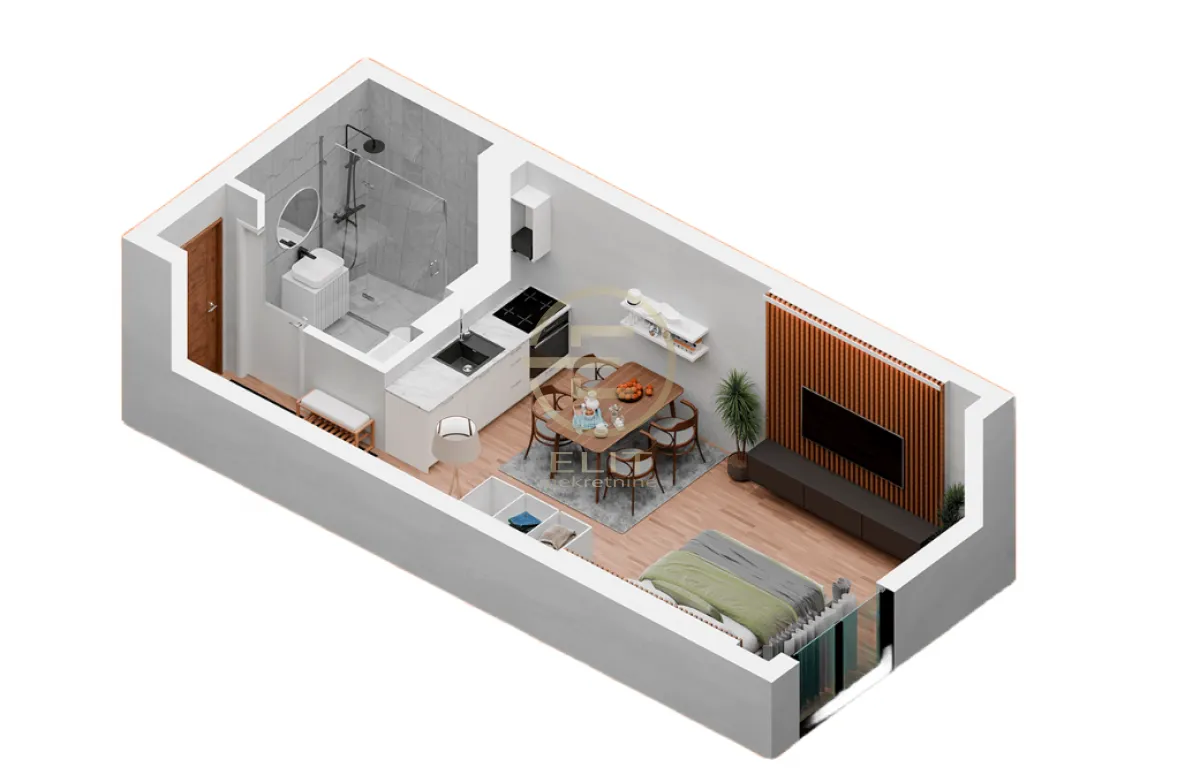 Sale, studio apartment, 26m², Podbara, Novi Sad Sve Podlokacije