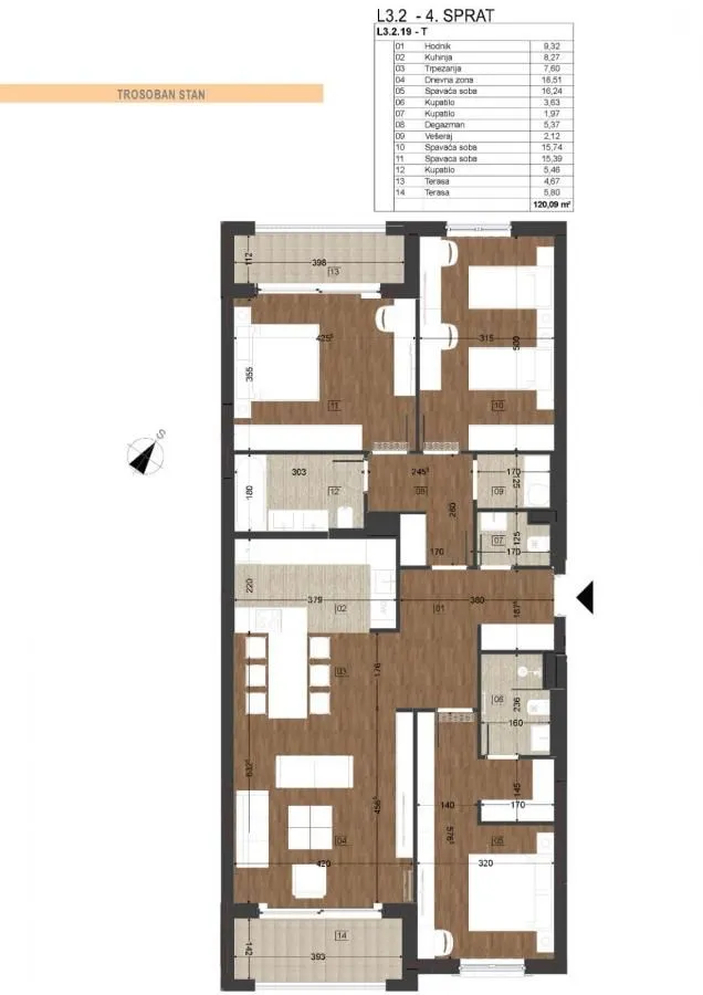 Prodaja, trosoban stan, 120m², Podgorica, Crna Gora