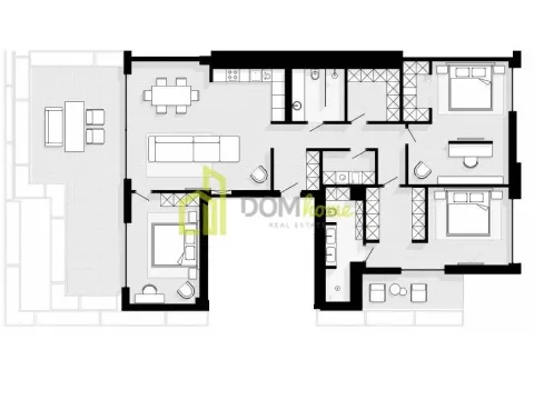 Sale, three bedroom apartment, 189m², Sveti Stefan, Budva - image 4