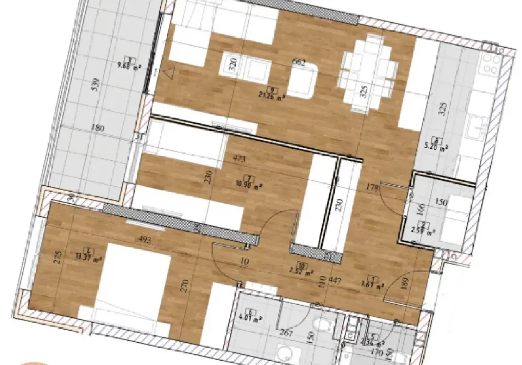 Sale, three bedroom apartment, 77m², Tošin bunar, Novi Beograd Sve Podlokacije